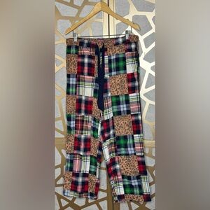 Aerie Colorful Plaid and Leopard Pajama Pants